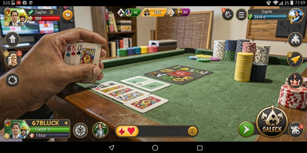 Tampilan gameplay seru dalam permainan Gaple di 678LUCK.