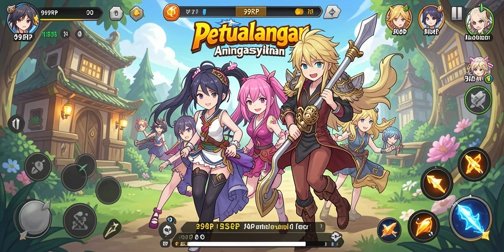 Tangkapan layar menampilkan karakter Anime beraksi dalam pertempuran seru.