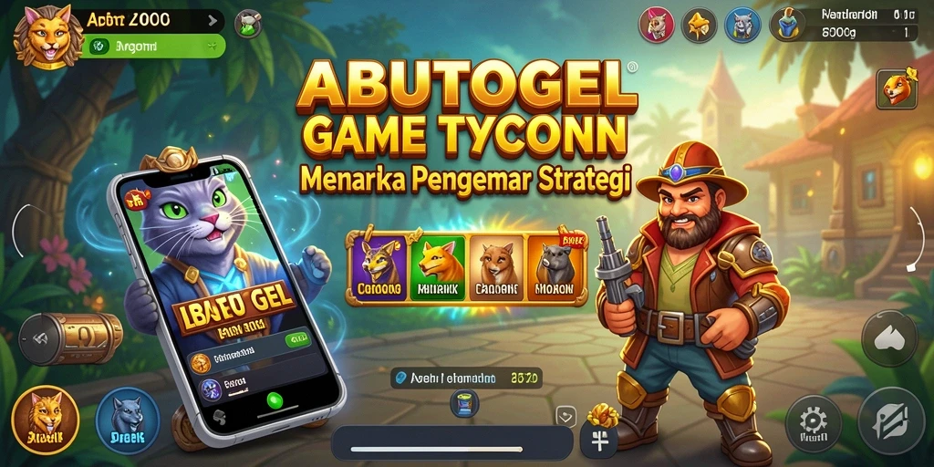 Tampilan gameplay ABUTOGEL yang menarik dan penuh strategi Tycoon.