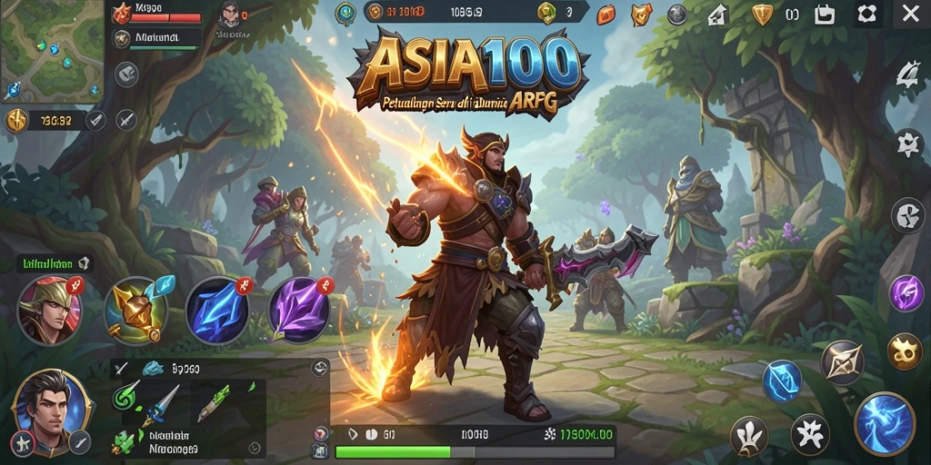 Tampilan gameplay seru dalam ASIA100 dengan aksi ARPG yang mendebarkan.