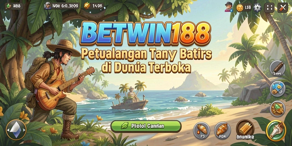 Screenshot gameplay BETWIN188 menunjukkan dunia terbuka yang luas dan beragam.
