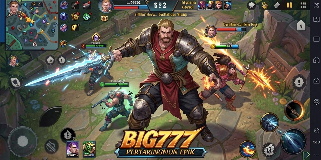 Tampilan aksi bertarung seru di BIG777 dengan efek visual memukau.