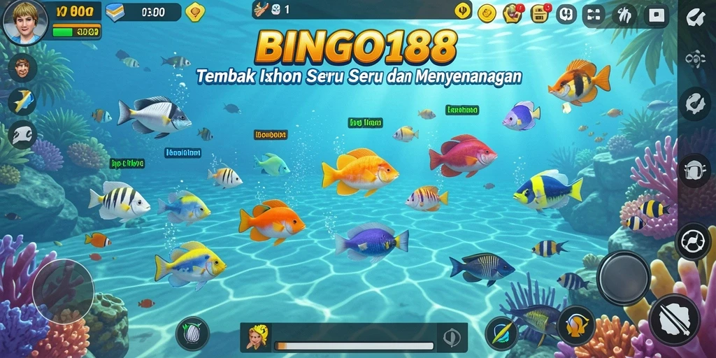 Gameplay seru menembak ikan di BINGO188 yang penuh warna.