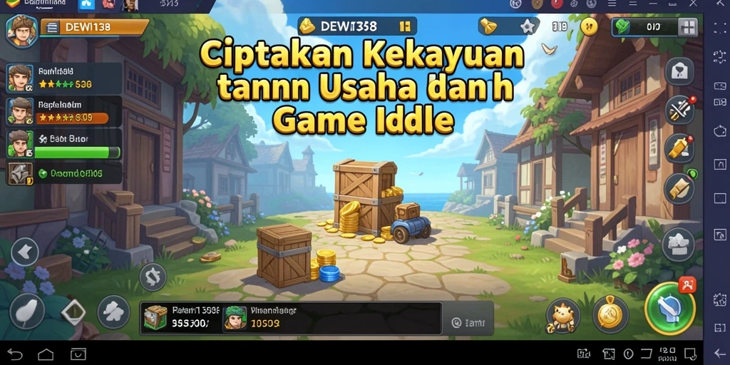 Tampilan gameplay DEWI138 yang menarik dengan mekanik idle.
