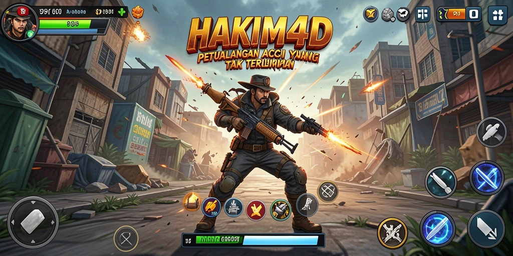 Tampilan gameplay seru HAKIM4D dengan aksi yang menegangkan.