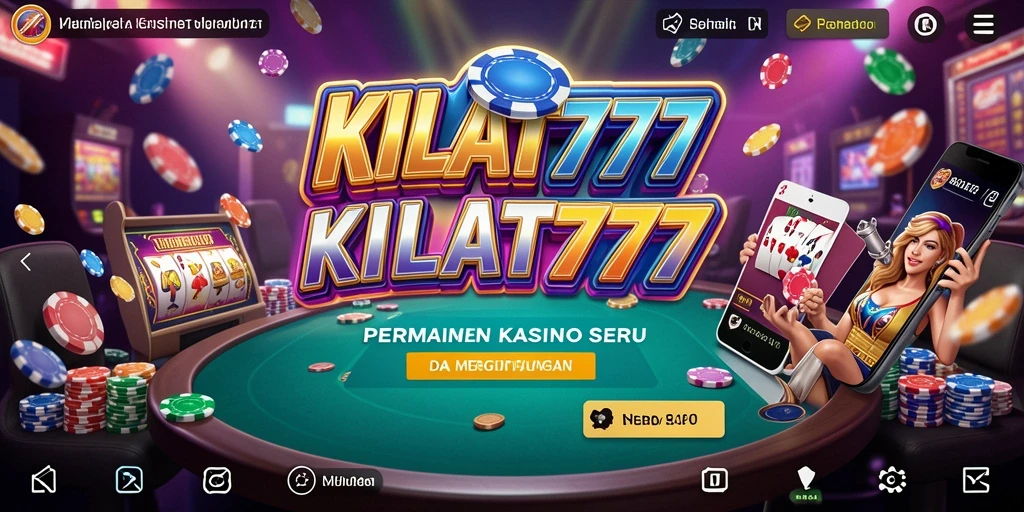 Tampilan gameplay KILAT777 di kasino online.