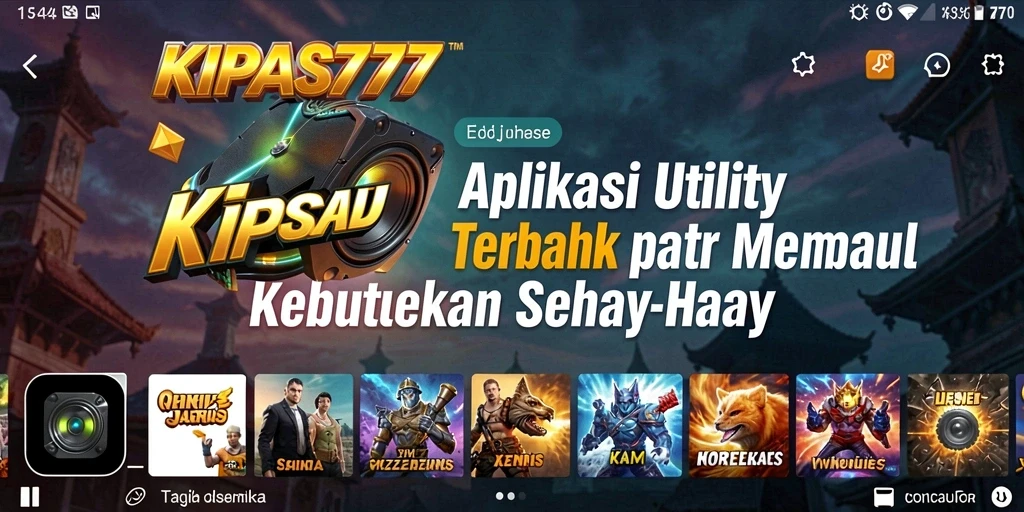 Screenshot menunjukkan antarmuka KIPAS777 yang sederhana dan fungsional.