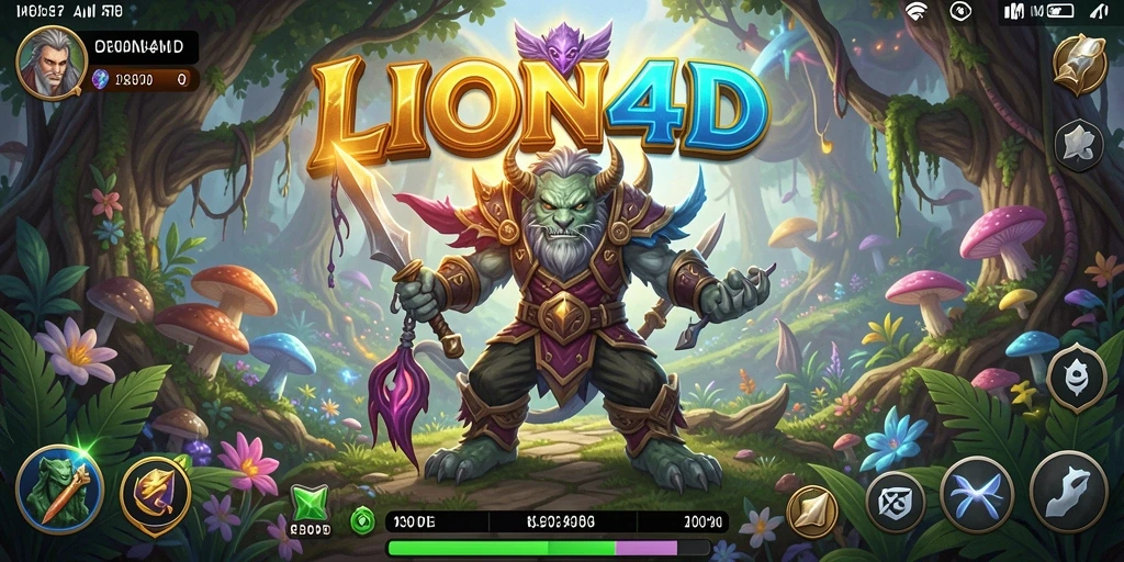 Tampilan gameplay seru dalam LION4D dengan petualangan menantang.