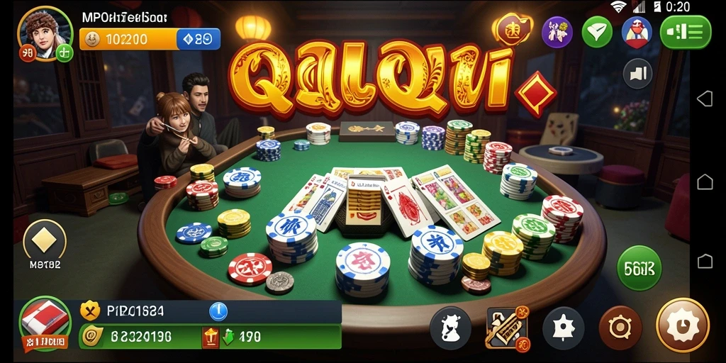 Tampilan gameplay QiuQiu yang seru dan menarik.
