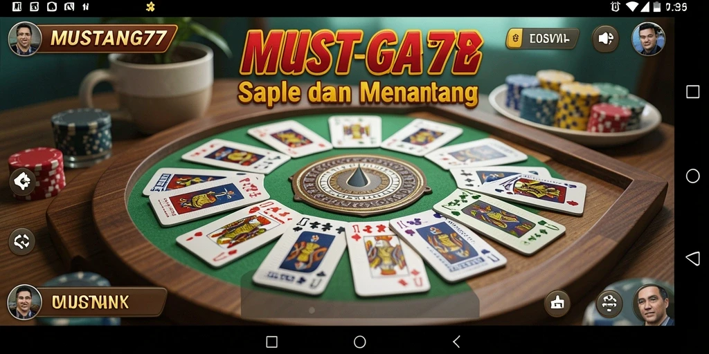 Tampilan gameplay Gaple di MUSTANG77 yang seru dan menyenangkan.
