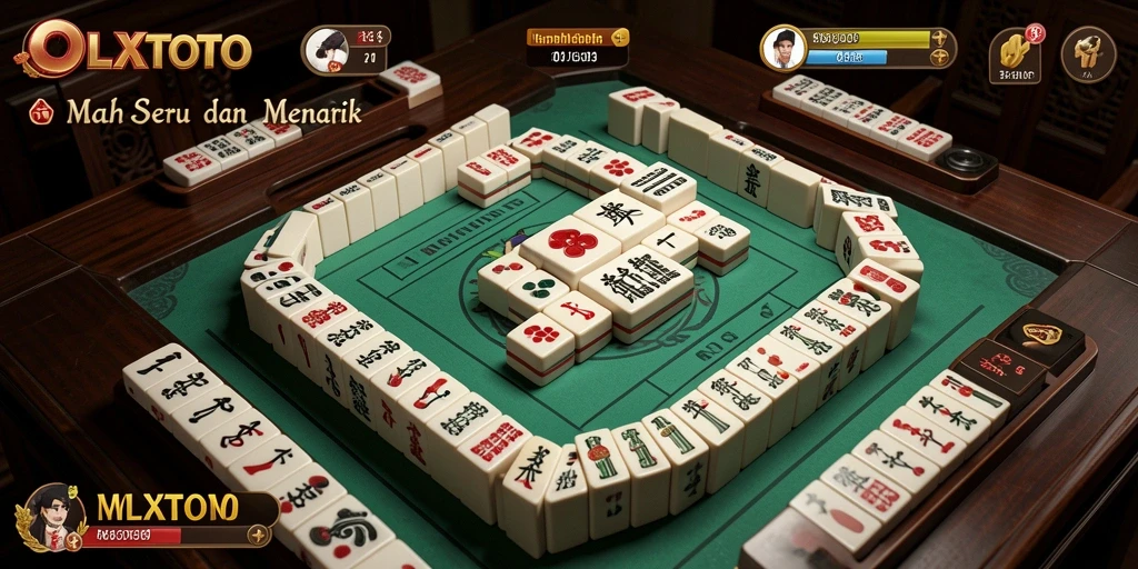 Tampilan gameplay OLXTOTO dengan ubin Mahjong yang berwarna-warni.