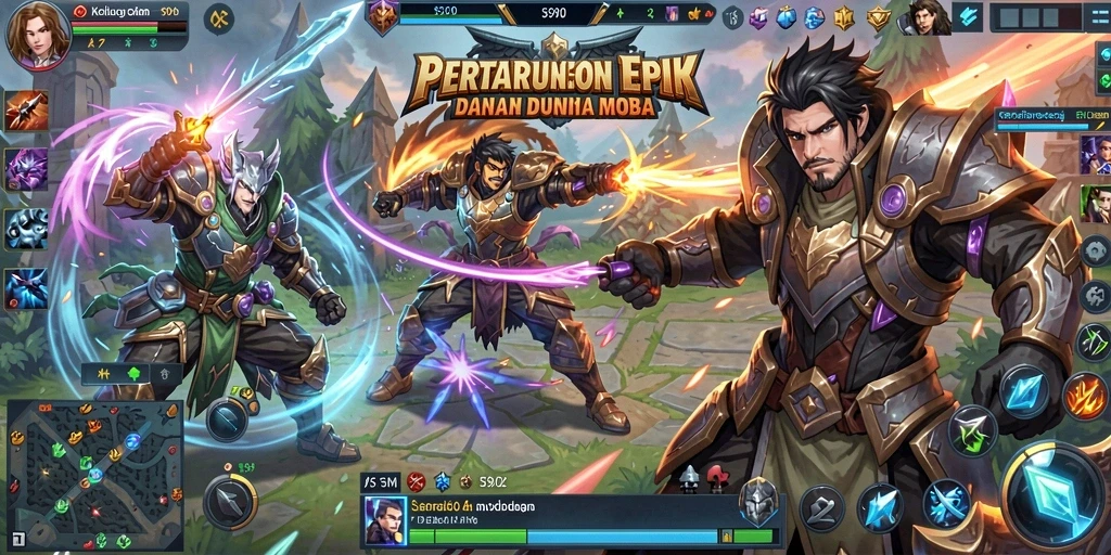 Gameplay seru S80 dalam pertarungan MOBA.