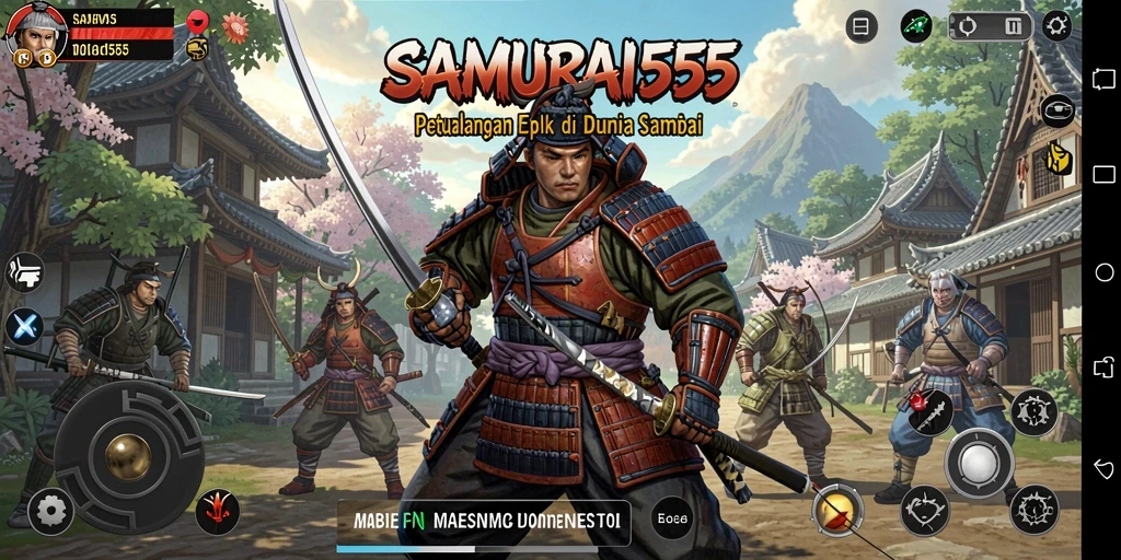 Tampilan gameplay yang seru dan mendebarkan di dunia samurai.