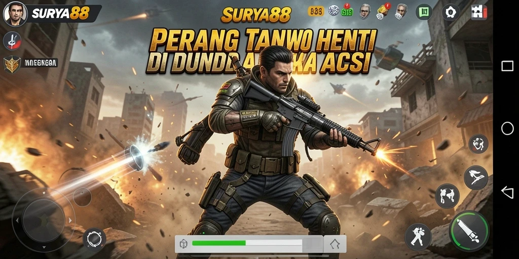Tangkapan layar dari gameplay <strong>SURYA88</strong> menunjukkan aksi seru dan grafis menawan.