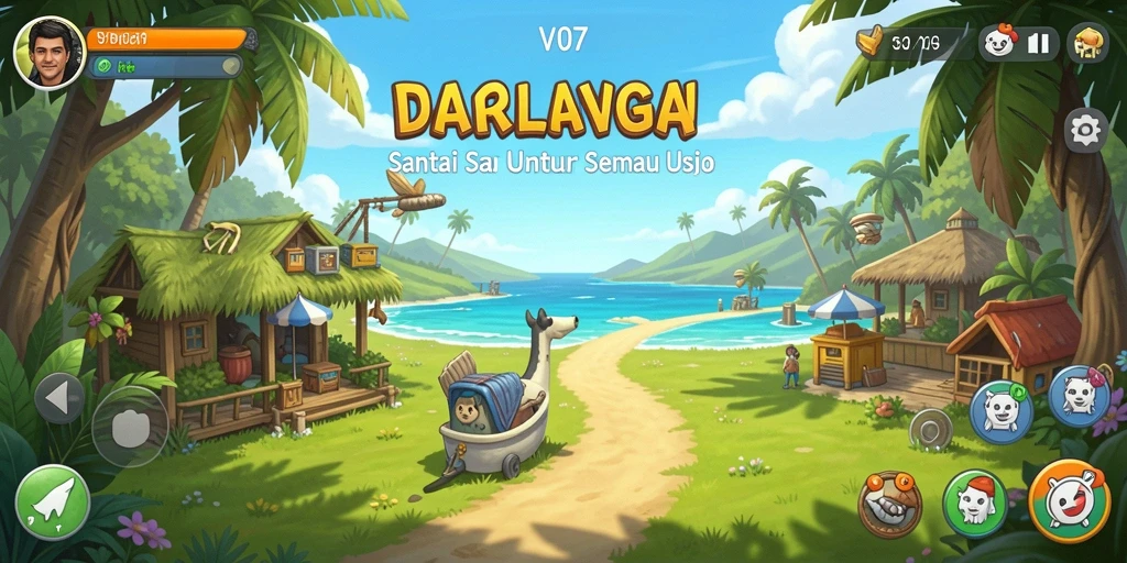 Tampilan gameplay V07 yang mengasyikkan dan penuh warna.